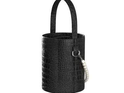 Pearl Handle Bucket Bag 3D model