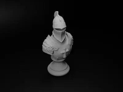 Feudal Knight Bust Chess 3D print model purchase