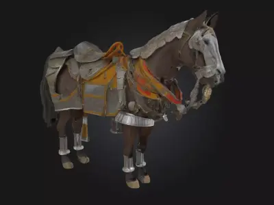 Armored Steed  Warhorse of Legends 3D model