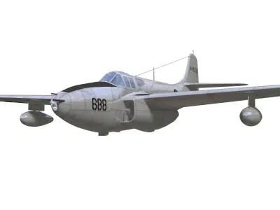 bell P-59A airacomet 3D model purchase