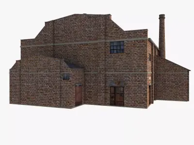 Factory Building 3 Low-poly 3D model