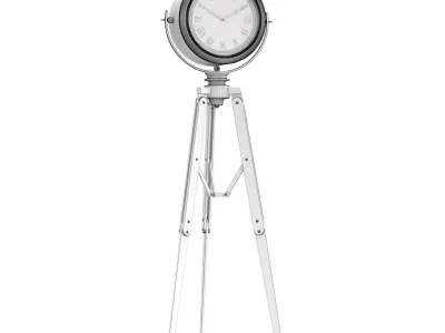 Tripod Antique Clock 3D model