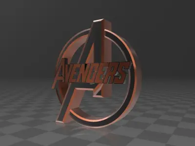 Avengers Logo with Emblem Attachment 3D model
