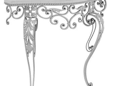 Console classic Antique French 3D model