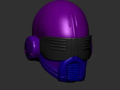 helmet high poly sculpt 3d printable ver 7 3D model 3D model get