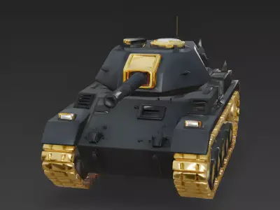 The Midnight Monarch Heavy Stealth Tank 3D Model Low-poly 3D model