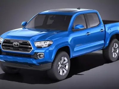 Toyota Tacoma Double Cab 2018 VRAY 3D model