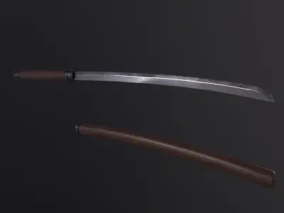 Ninja sword 3D Model Low-poly 3D model