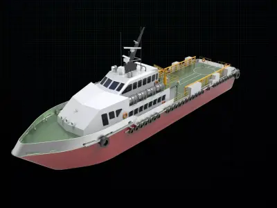 Offshore crew  boat 3D model