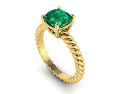 antique ring cushion  3D print model