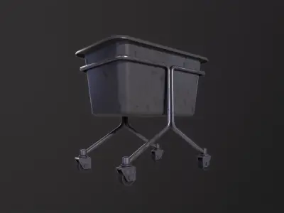 Laundry Cart 3D Model Low-poly 3D model