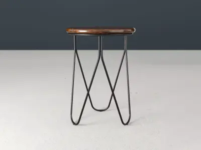 Industrial Style Stool Low-poly 3D model