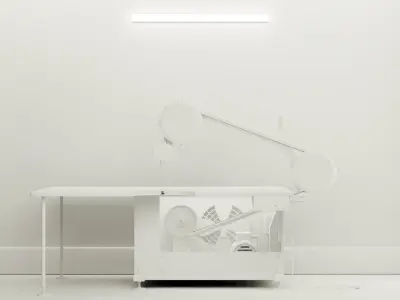 Band Knife Fabric Cutting Machine - 3D Model 3D model
