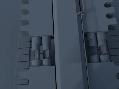 Self-propelled rocket system ground air Low-poly 3D model
