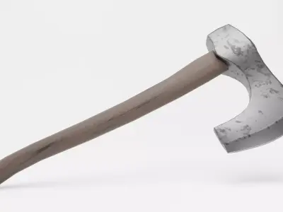 Game-Ready PBR Axe Low-poly 3D model