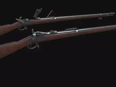 Springfield Trapdoor 1884 Low-poly 3D model