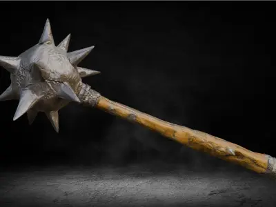 Medieval War Mace Low-poly 3D Model Low-poly 3D model