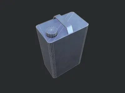 F Style Can Low-poly 3D model