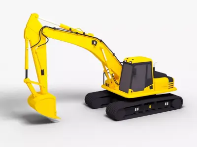 excavator 3D model by cocart from CGTrader