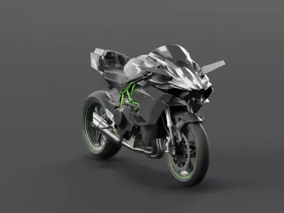 Kawasaki Ninja H2r Free 3D model