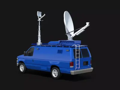 US Broadcasting Van 3D model