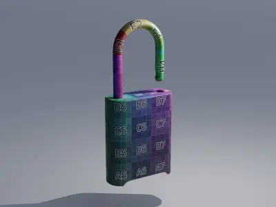 Lock 4K Realistic Low-poly 3D model