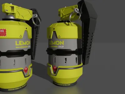 Sci-Fi Grenade Low-poly 3D model shop