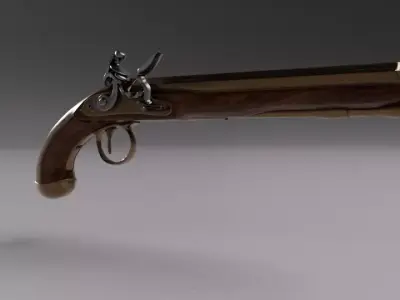 Flintlock dueling  pistol 3D model