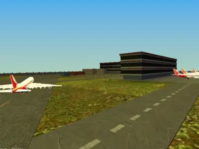 Airport Model Free low-poly 3D model