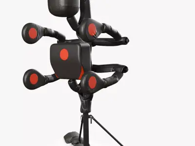 Full Body Striking Dummy Black 3D model purchase