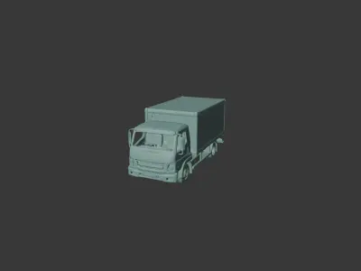 Detailed Delivery Truck 3D Printable Model - Cargo Vehicle 3D print model