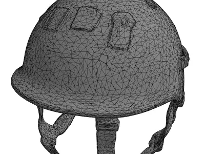 Military Combat Helmet Camouflage Low-poly 3D model