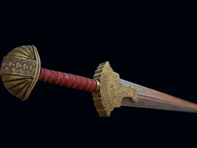 The Viking Age Sword Low-poly 3D model