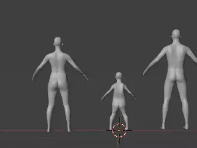 Human Template for 3d models 3D model
