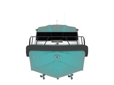 12m Aluminum Boat Concept 3D model