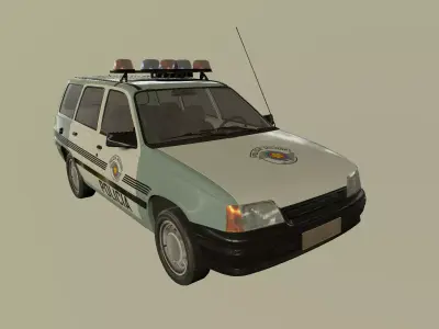 Chevrolet Ipanema da Policia Militar de Sao Paulo Low-poly 3D model