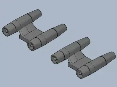 hypercruise jet engines up and downside for brick players 3D print model