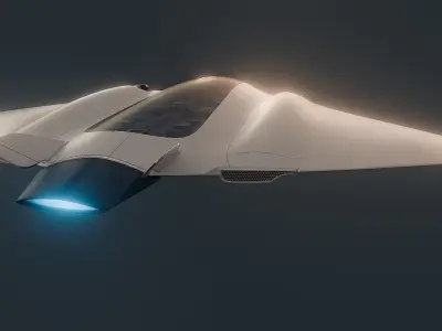 Sci-Fi Ship Sky Blade Low-poly 3D model