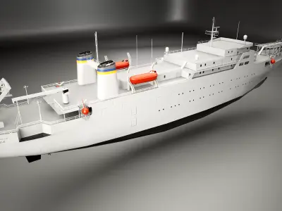 USNS Zeus Low-poly 3D model