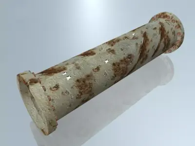 Rusted Pipe 003 3D model