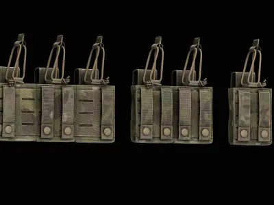Condor M4 Kangaroo Mag Pouch Gen 2 3V Low-poly 3D model