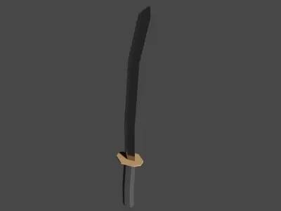 Sword samurai Low-poly 3D model
