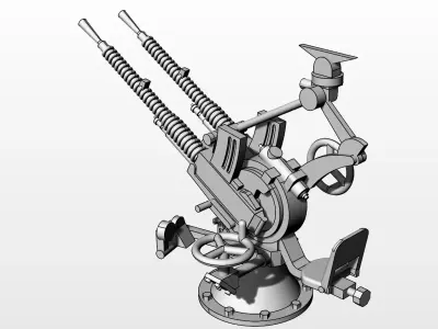  type 93 shiki twin 13 mm  3D print model