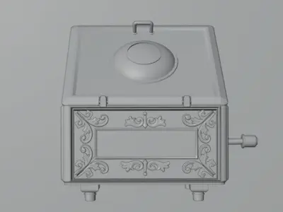 Ancient MUSIC BOX 18th century 3D model