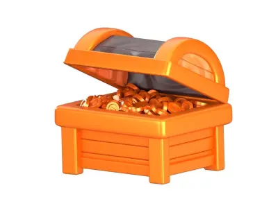 Treasure Chest 3D Illustration 3D model