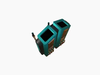 Jetpack F10 Blue Bronze - SciFi Character Design Low-poly 3D model