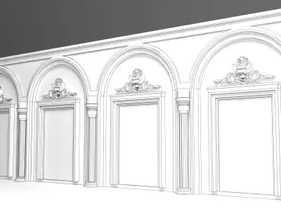Modern Wall Panel 3D model