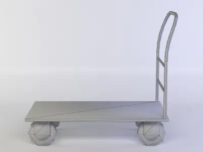 Trolley metal dolly cart Low-poly 3D model purchase