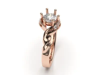 solitaire with ring sizes  8 part S11 3D print model