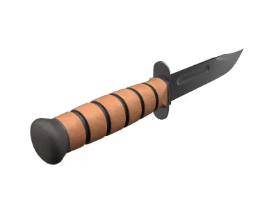 military combat knife 3D model purchase